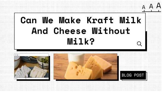 Can We Make Kraft Milk And Cheese Without Milk?